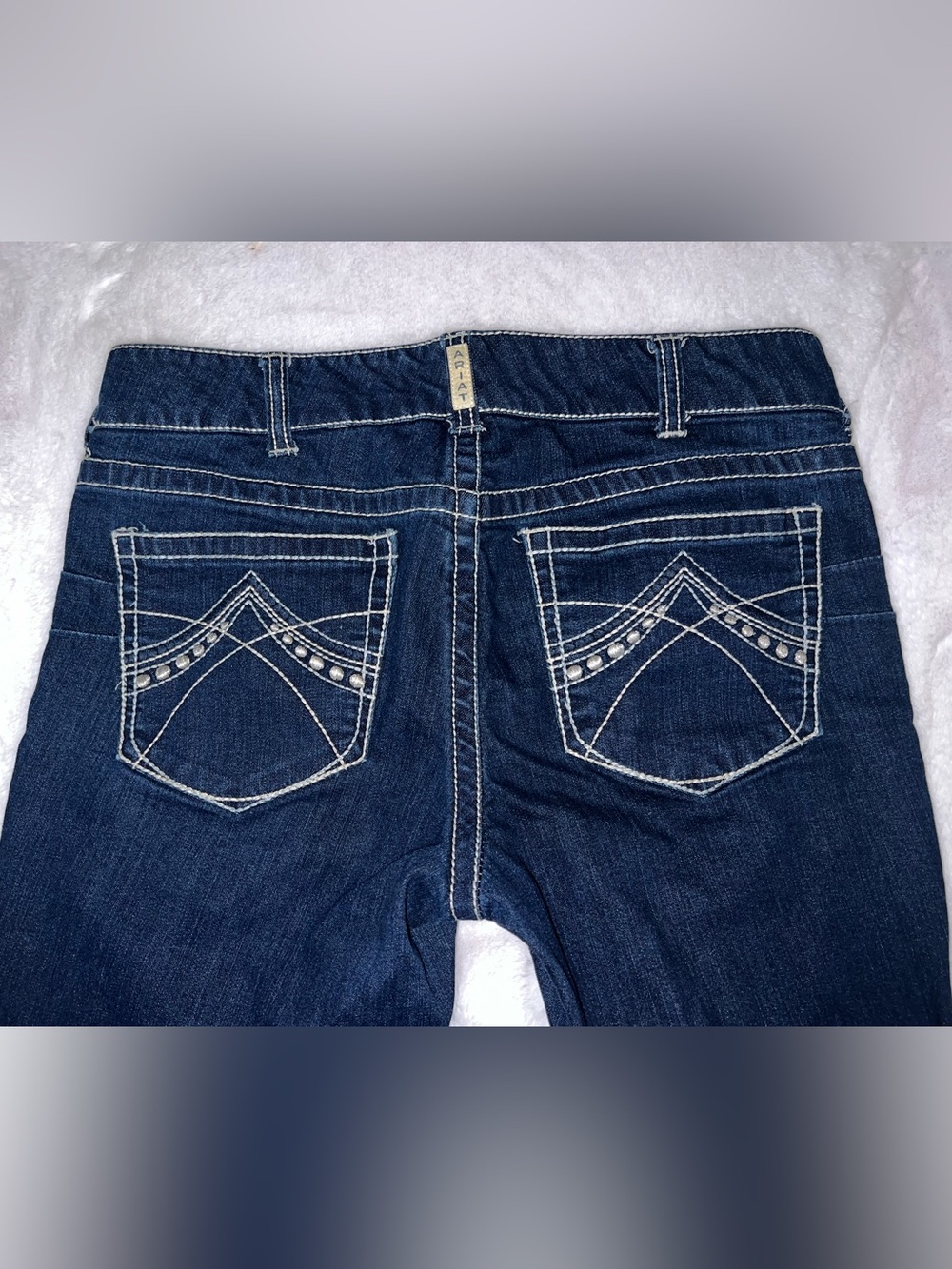 Ariat Women's Dark Blue Embroidered Pocket Boot Cut Jeans
